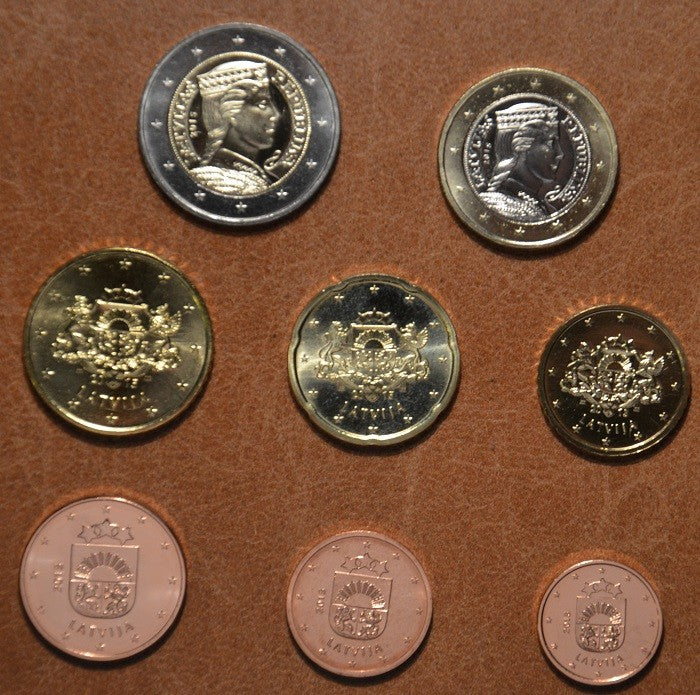 Lotyšsko 2015 sada 8 euromincí (UNC)