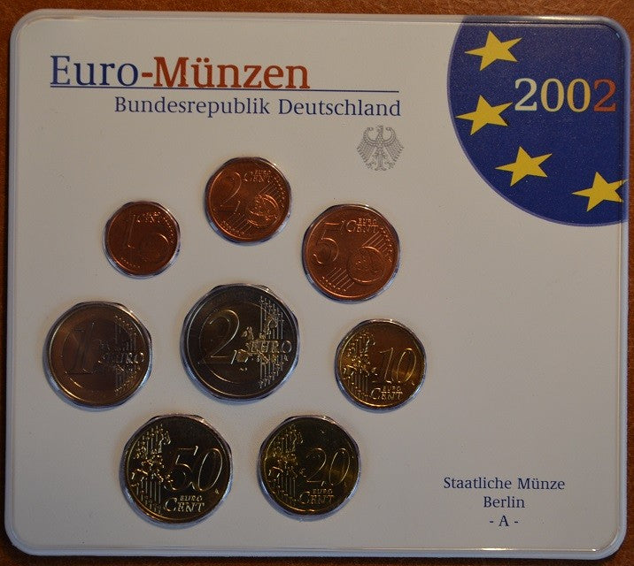 Nemecko 2002 "D" sada 8 euromincí (BU)
