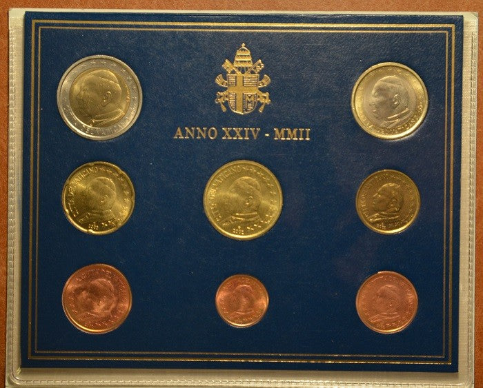 Sada 8 euromincí Vatikan 2002  (BU)