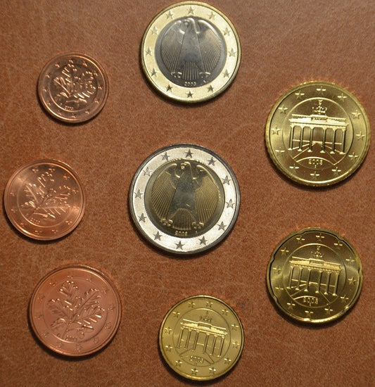 Sada 8 nemeckých mincí 2003 "D" (UNC)