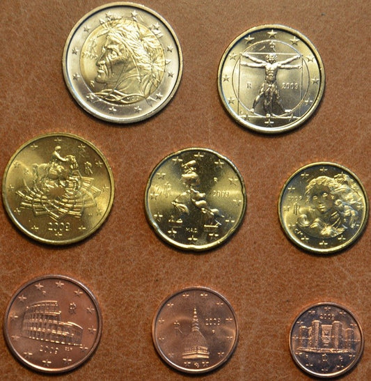 Sada 8 talianskych mincí 2009 (UNC)